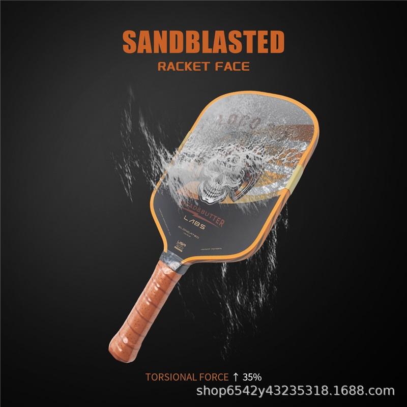 Retro Gold Loco2 Carbon Fiber Pickleball Paddle Elongated Frame Professional Tournament Competition Paddle