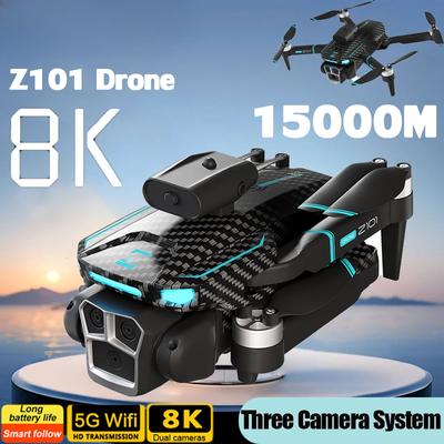 Νέο Z101 Drone 8K ESC HD Triple Camera WIFI FPV Brushless Engine Αποφυγή εμποδίων Οπτικής ροής Πτυσσόμενο Quadcopter Toy Drone Δώρο για παιδιά