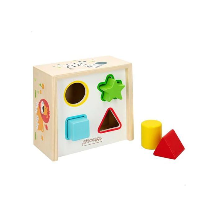 Puzzle en bois pour enfants - WOOMAX - Formes irrégulières - 6 pièces - Bois - 13,5 x 7,5 x 13 cm