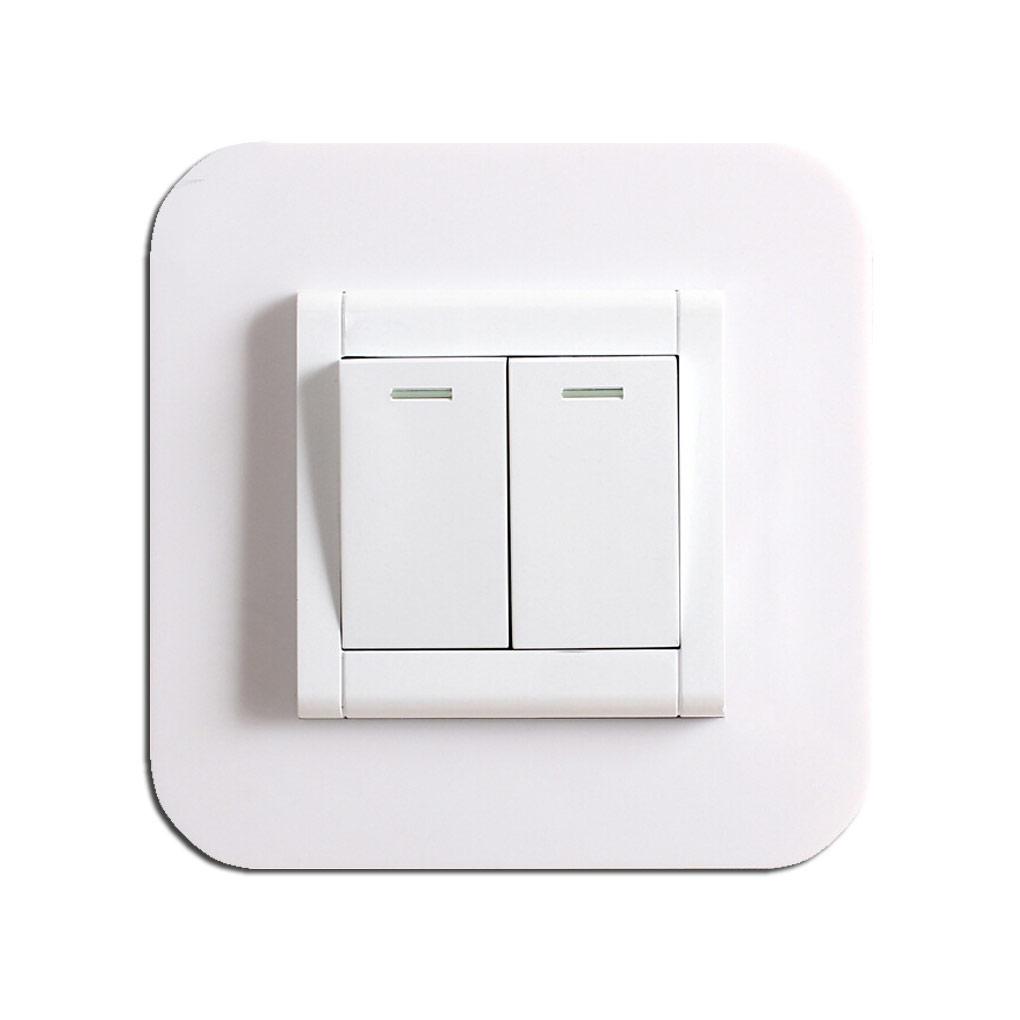 

Наклейка на выключатель Прозрачный белый креативный защитный чехол Трехмерная ple розетка Украшение настенная рамка 8.6cm*8.6cm,single opening