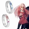 Anime Darling In The Franxx Ring HIRO ZERO TWO Cosplay Open Adjustable Couple Rings Jewelry Gift Accessories