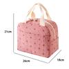 Cute Floral Printed Food Handbags Portable Thermal Lunch Bag Durable Waterproof Office Cooler Ice Insulated Case Camping Ins Bag