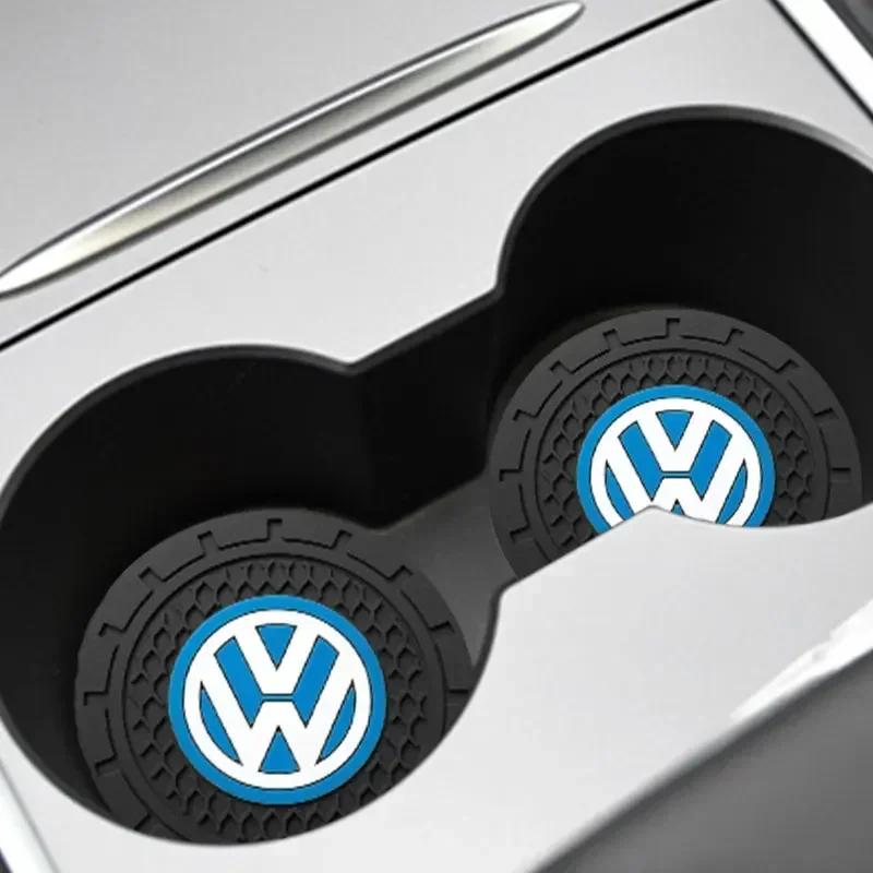 Voor VW Nieuwe 1/2 stuks Auto Waterbeker Waterdichte Antislip Siliconen Onderzetters Voor Volkswagen VW Golf Caddy Scirocco Kever Touran Rline