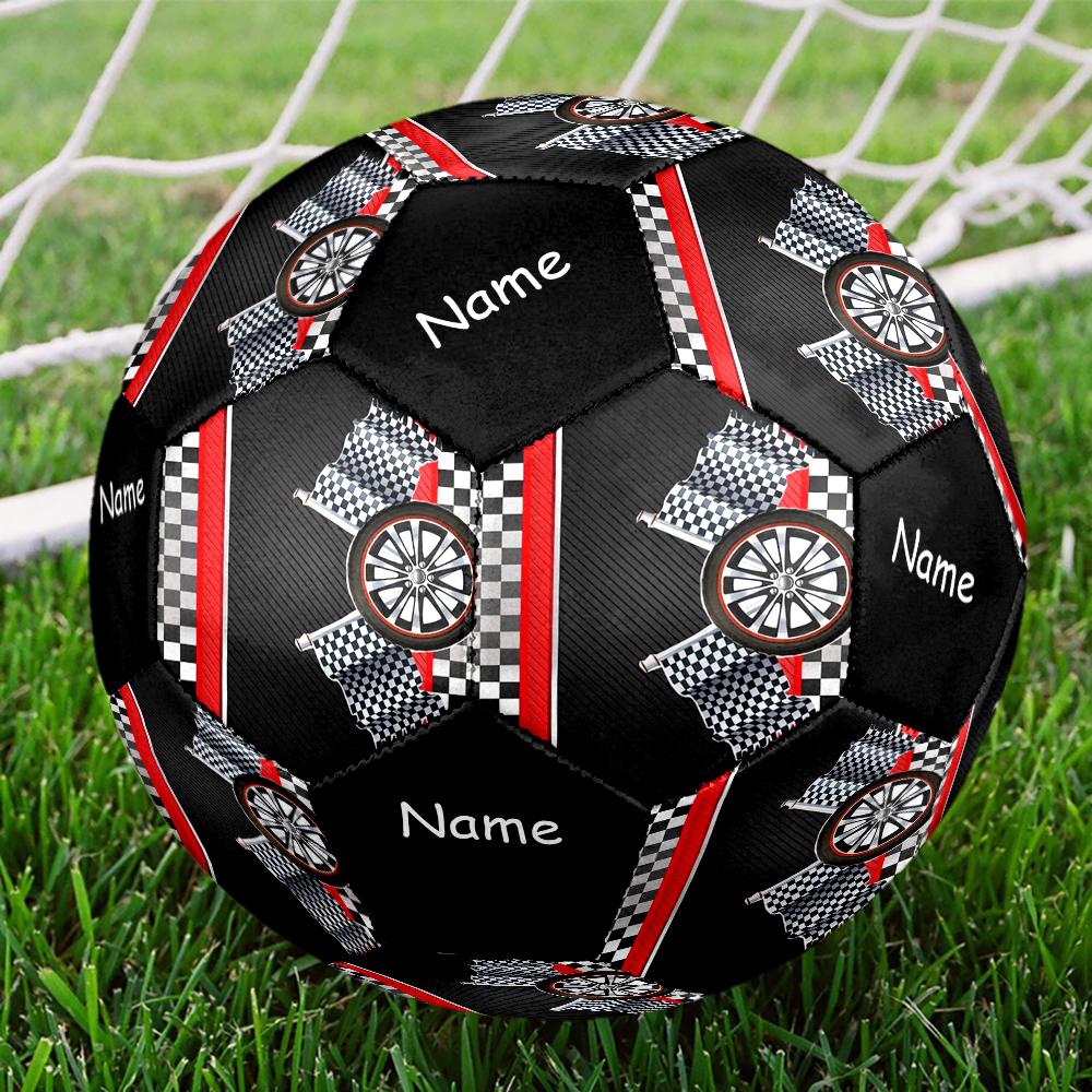 Custom Name Racing Theme Size 5 Soccer Ball, Suitable for Both Indoor and Outdoor Matches, a Gift Suitable for Everyone.