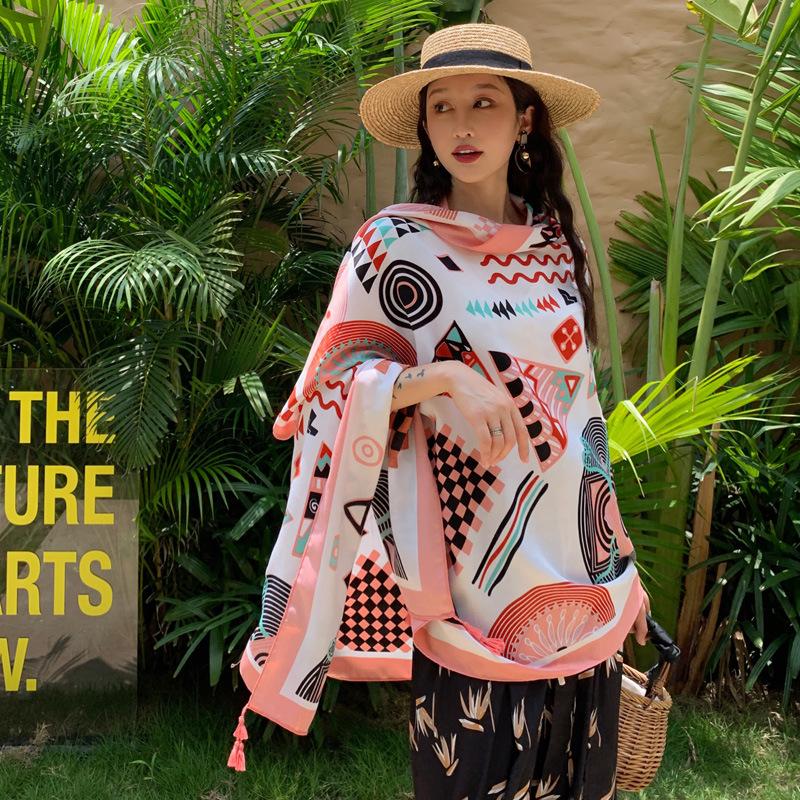 Frauen Schal MODERNE NEUE SAGA Sommer Strand Schal Wraps Gedruckt Stolen Weibliche Dünne Schals Capes Tippet