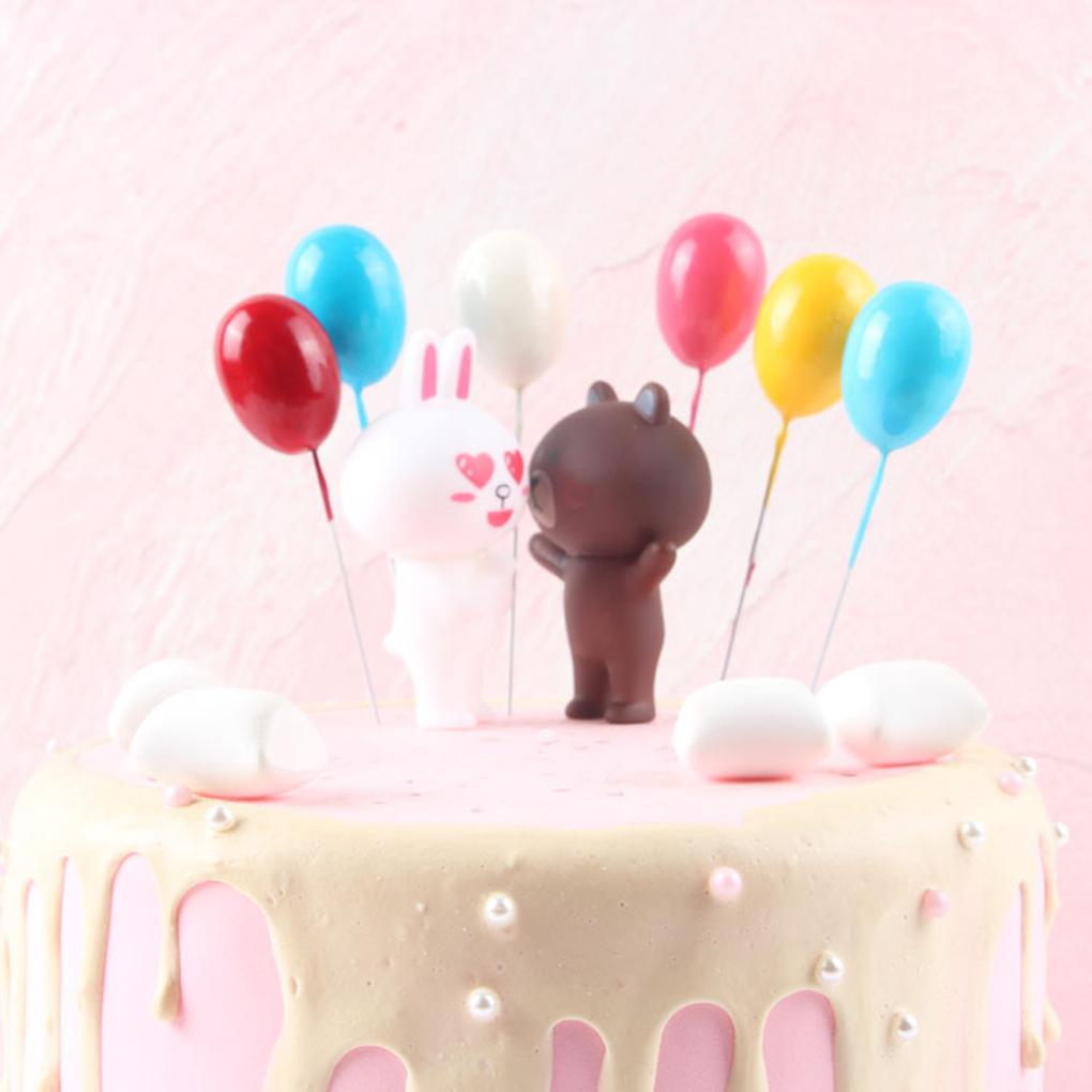 1 Set Kleine Kuchendekorationszubehör Ballonständer Backset Schaum Alles Gute zum Geburtstag Dekorationen Partygeschenke Hochzeitsdekor für DIY