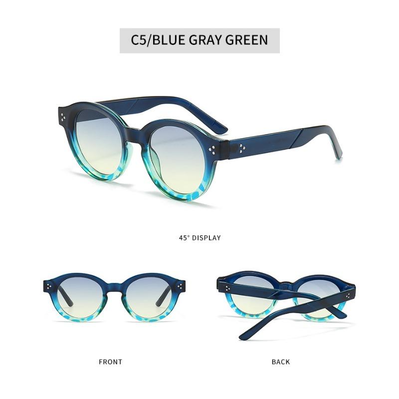 

Classic Round Sunglasses Women Men Tea Lens Outdoor Driving Shades Vintage Rivet Sun Glasses UV400 Gafas De Sol