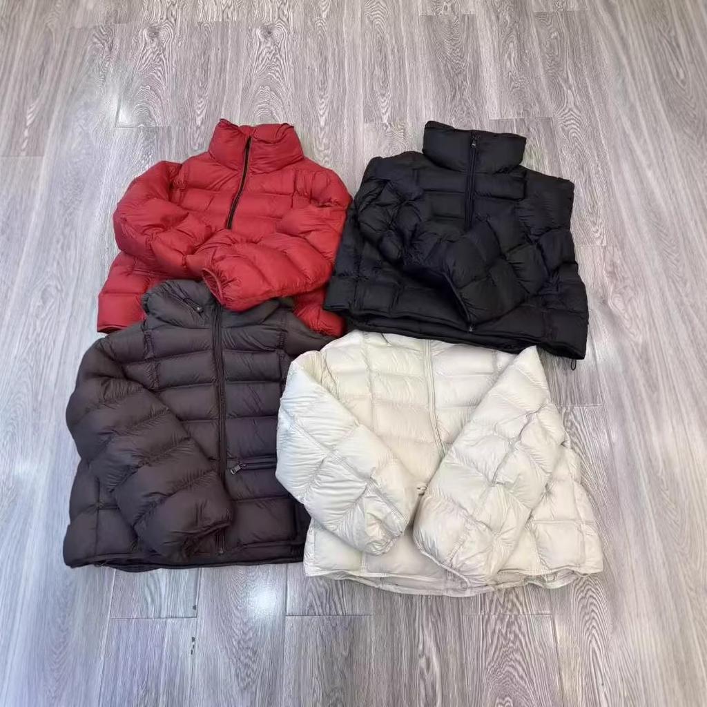 White duck down stand-up collar, light down jacket, small winter new ribs, thickened warm short jacket