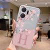 Letter A-Z Flower Phone Case For Honor X7a X7b X7c 90Smart 90 200 Lite Pro Silicone Soft Cover Fashion Funda Transparent Clear