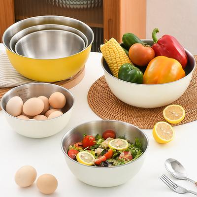 Acero Inoxidable Bol para Ensalada Bol Mezclador Hogareño y Báscula Cocina Cocinar Amasar Masa Cocinar Hornear Crema Estilo Vajilla