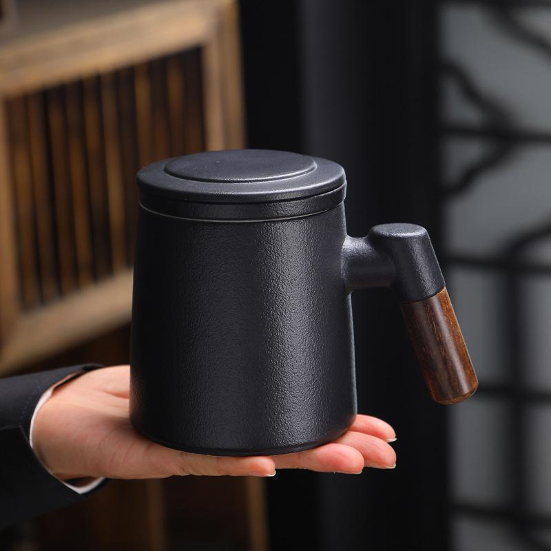 

Керамическая чайная чашка, кружка для разделения чая, чашка с фильтром для воды, мужская офисная чашка, подарочный набор