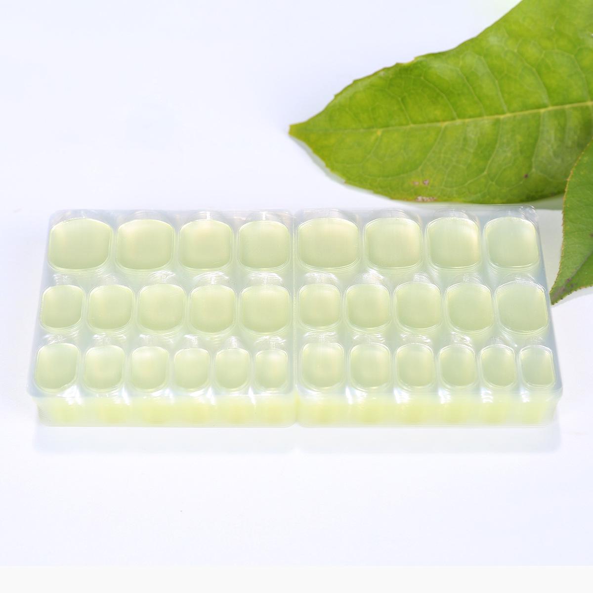 Улучшенные прозрачные высококачественные 30-штук прочные накладные наклейки на ногти со специальным гелевым клеем