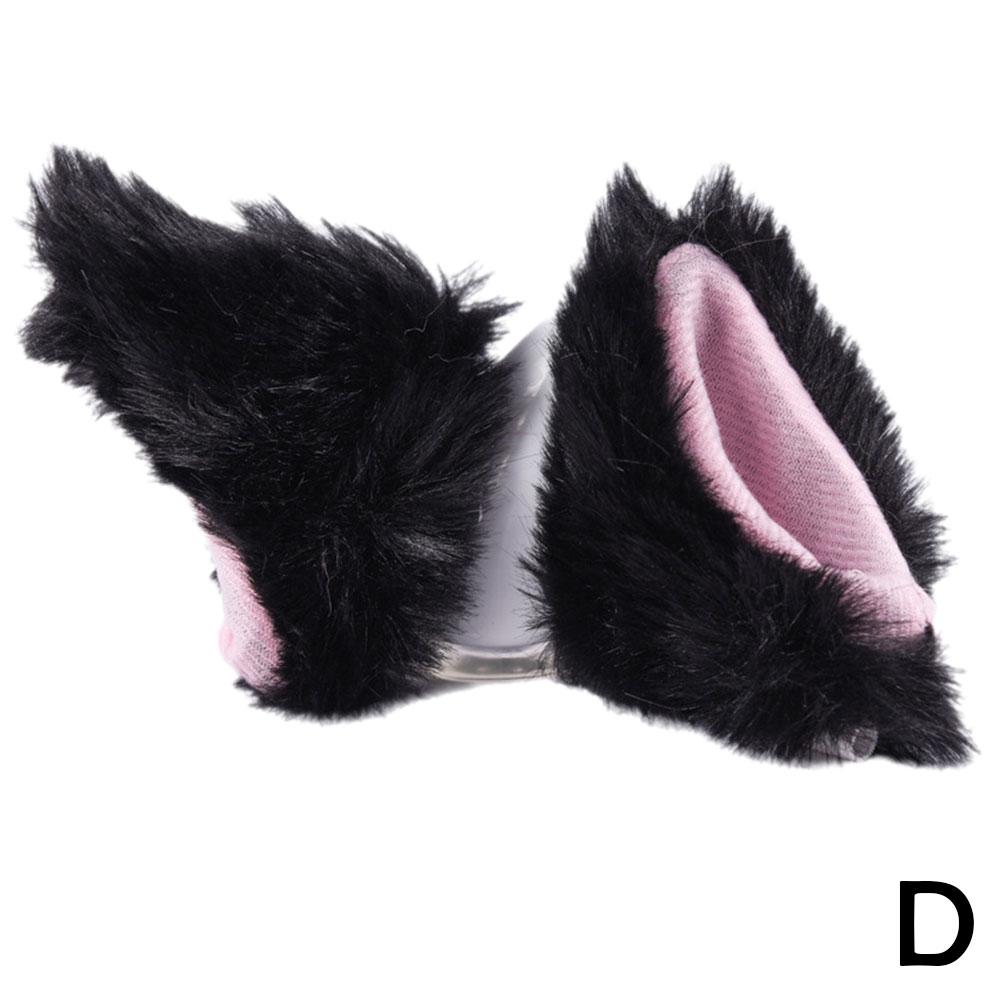 Motorcycle Helmet Decor Cat Ears Cute Plush Stickers Motocross Full Face Off Road Helmet Cosplay Styling Motorcycle Accessories
