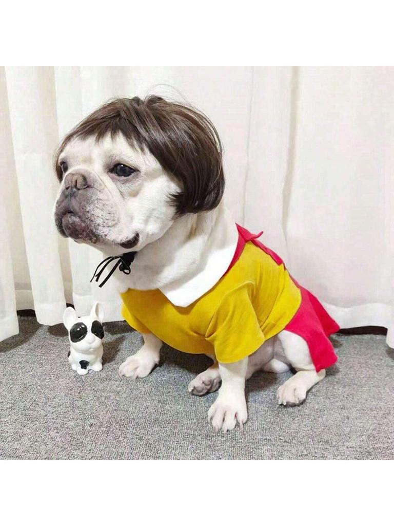 1pc Funny Dog Cat Cosplay Wig,Pet Wigs for Halloween, Christmas, Parties, Festivals, Dog Wigs for Small Medium and Large Dogs