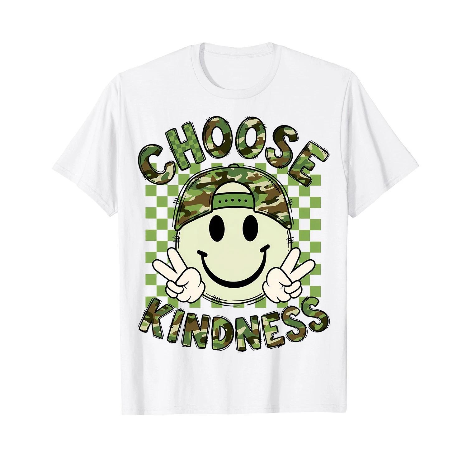 Choose Kindness Camo Be Kind Inspirational Kids Boy Positive T-Shirt 3XL