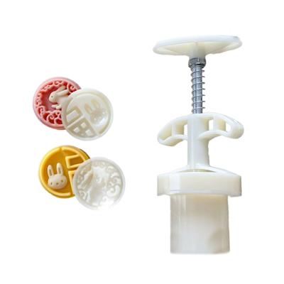 DIY Round Mooncake Mold Versatile Festival Cake Making Molds Biscuits Hand Press Mould for Home Cooks and Food Lovers