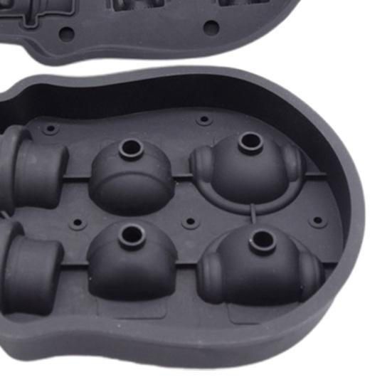 Skeleton Ice Cube Mold Tray Easy Filling Release Food Grade