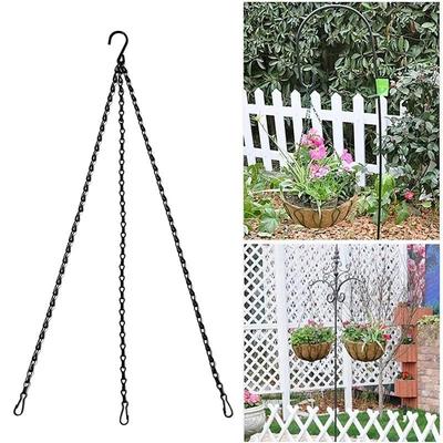 40cm Taklit Rattan Asılı Sepet Çiçek Saksısı Asma Zinciri 3 Kanca Bitki Yetiştirme Havzası Saksı Sepet Asma Zinciri Ev Bahçe