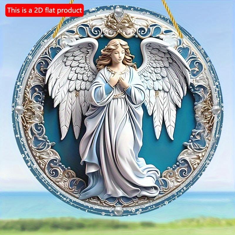 2d Flat 20*20cm Home Wall Decor Chain Pendant Decor Chandelier Chain Cover, Translucen Plate Decor for Garden, Home, Room, Porch Wall Art