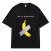 2026 Bananen-Print Grafik Y2k Harajuku Streetwear 100% Baumwoll-T-Shirt Lässig Übergroß Sommer Herren T-Shirt