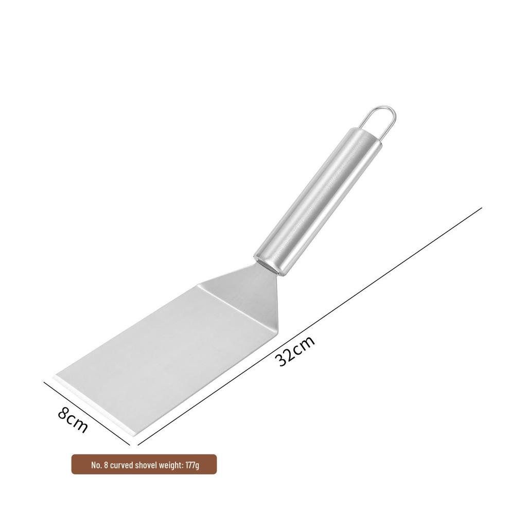 Stainless Steel Teppanyaki Spatula for Cooking, Hand-Grabbed Pancake and Steak Griddle Tool