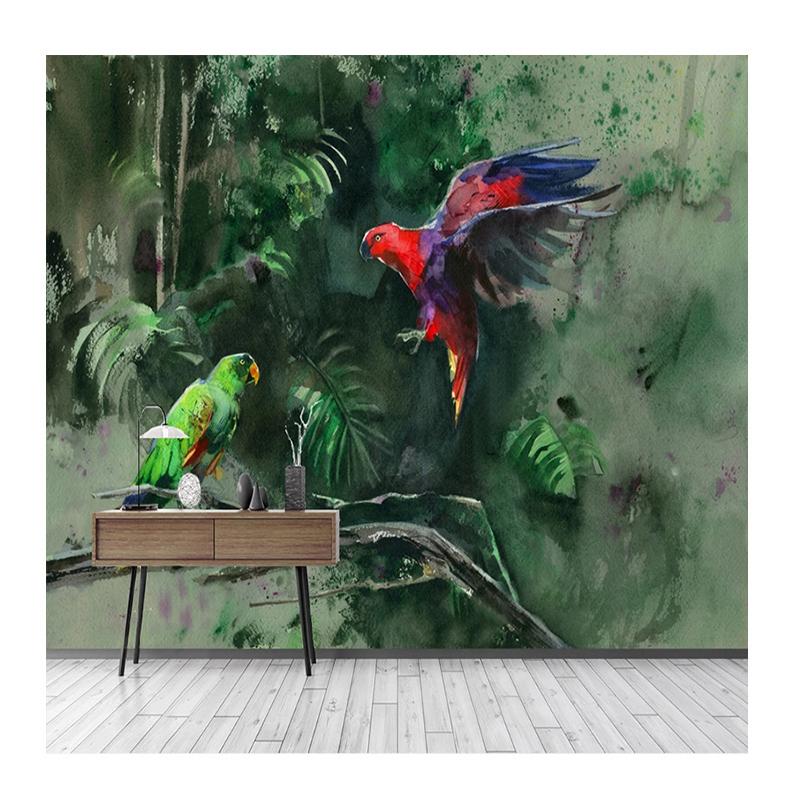 

3d Фреска Ручная роспись Пейзаж тропического леса Растения Обои для гостиной Домашний декор 3d Обои 200 cm(W) x 140 cm(H)
