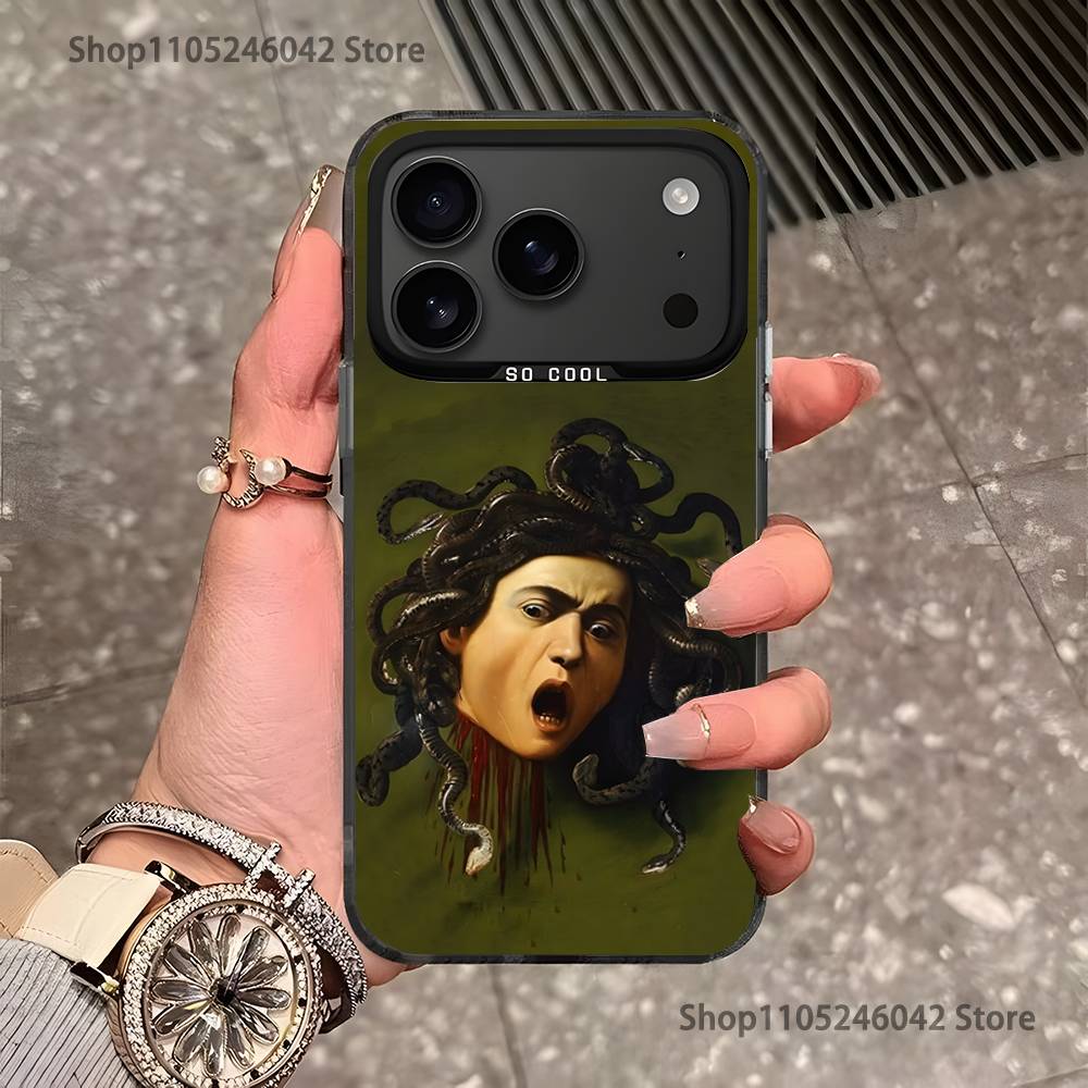 

Art C-Caravaggio Phone Case For iPhone 17,16,15,14,13,12,11,Pro,XS,Max,Plus,Mini,SE4,E Black Matte Shockproof Cover iPhone17