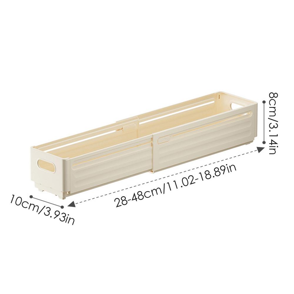 Längenverstellbare Aufbewahrungsbox Ausziehbarer Schubladenorganizer Stapelbare Schrankorganizer Küchenaufbewahrungsbox