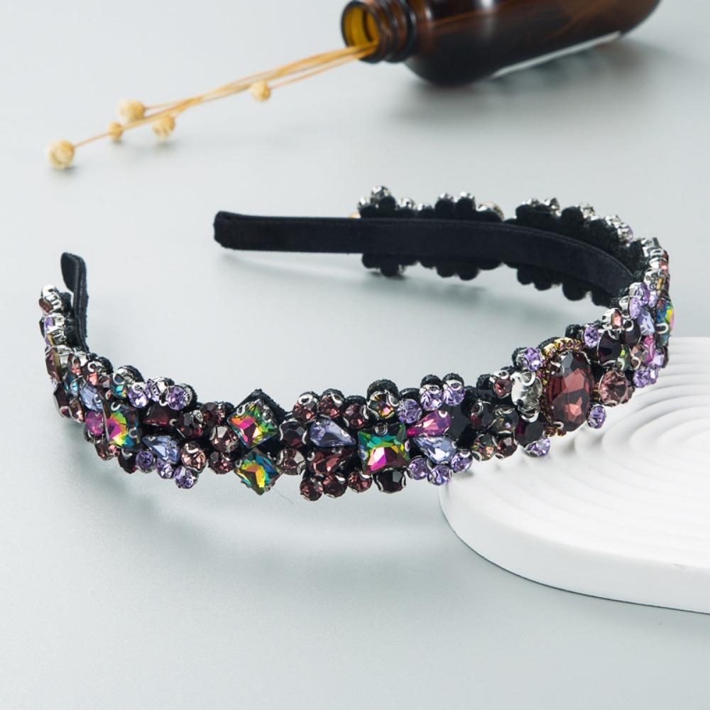 Rhinestone Full Diamond Headband European and American Hair Ties Baroque Hairbands  Hair Accessory