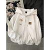 American Cartoon Dog Print Hoodie Women's Autumn Winter Fleece Zipper Open Cardigan Loose Top School Style Long Sleeve