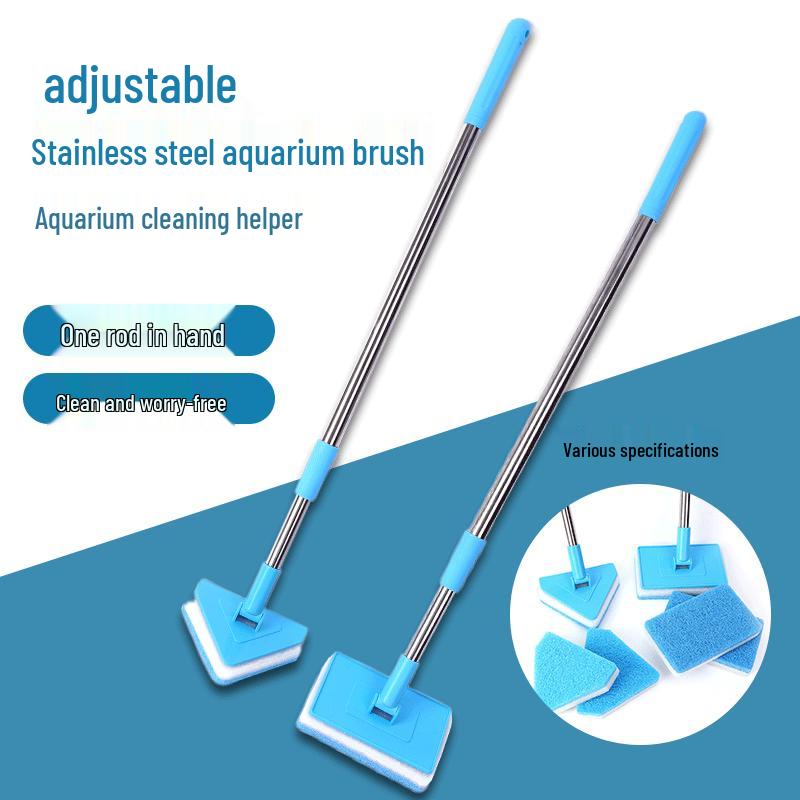 

Портативная выдвижная щетка для чистки аквариума из нержавеющей стали Triangle Replacement Pad