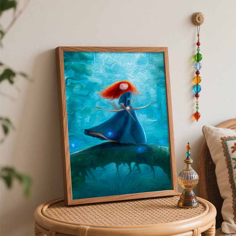 Disney Brave Merida Oil Painting Art Set Handmade Diy Gift Home Decoration