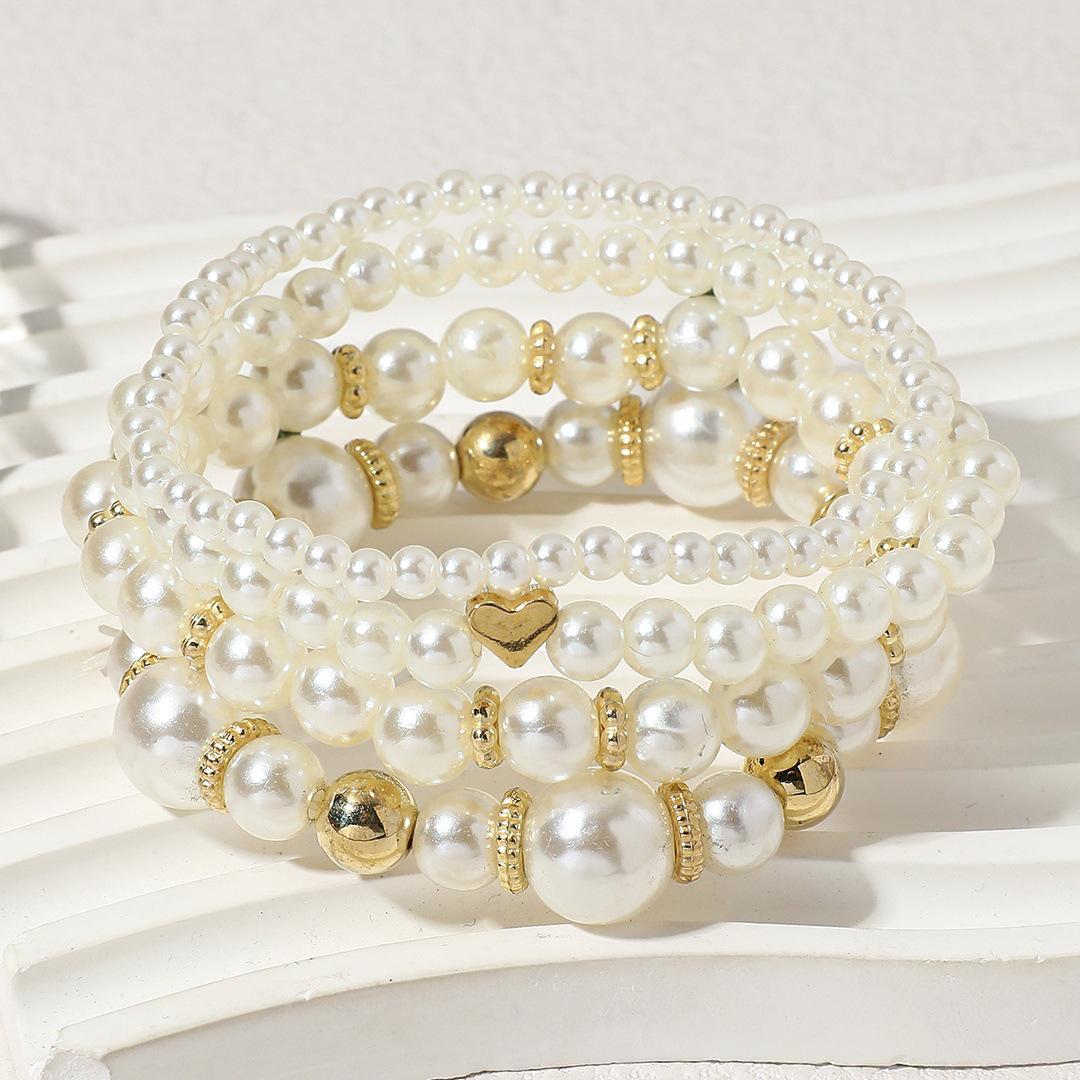 

Европейский и американский хрустальный бирюзовый набор браслетов с кисточкой из сплава в виде листа - 4 штуки