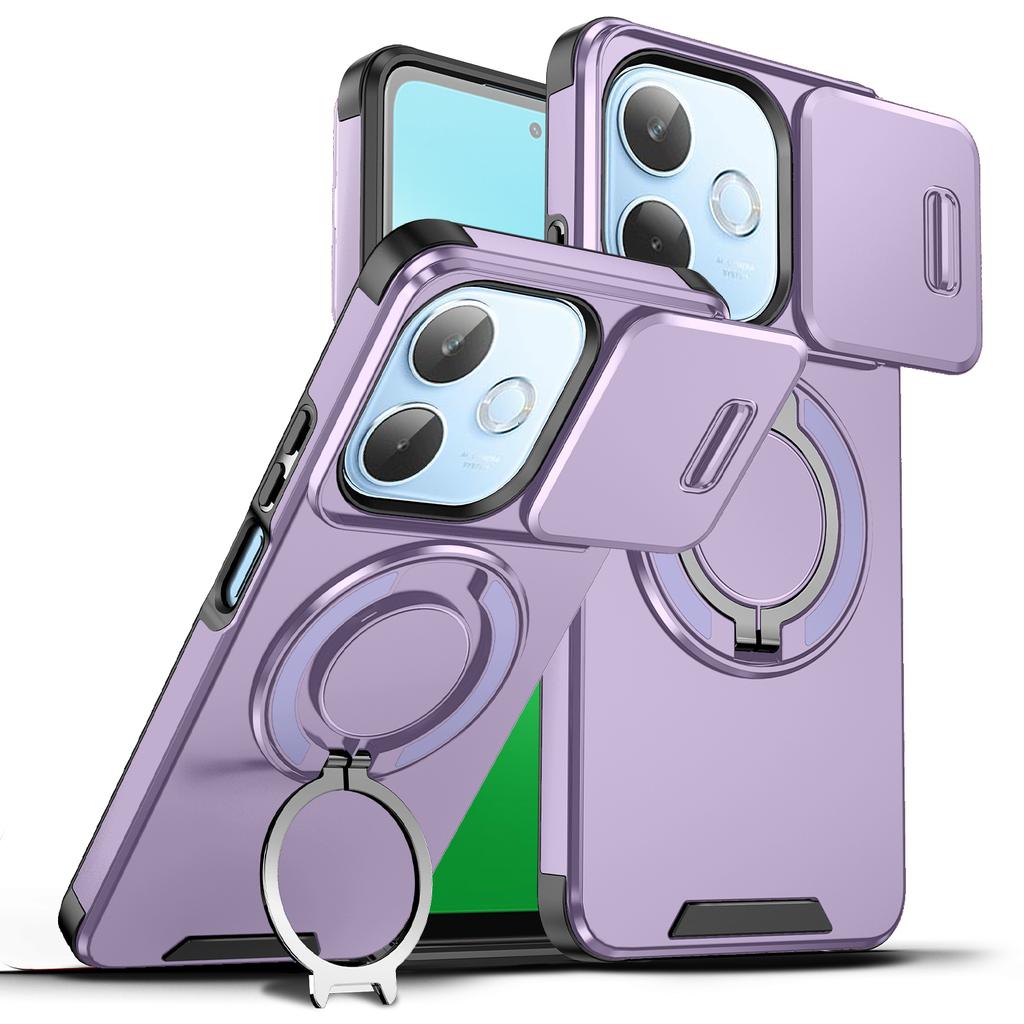 Etui For Honor X5c Pokrowiec Honor X5d Honor X5D X5C Plus + Pierścień Magnetyczny Pancerne Etui z Osłoną na Obiektyw Aparatu Pokrowiec do Ładowania Bezprzewodowego Magsafe
