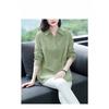 Camicia di Cotone Camicia a Maniche Lunghe da Donna Primavera Top Casual per la Mamma