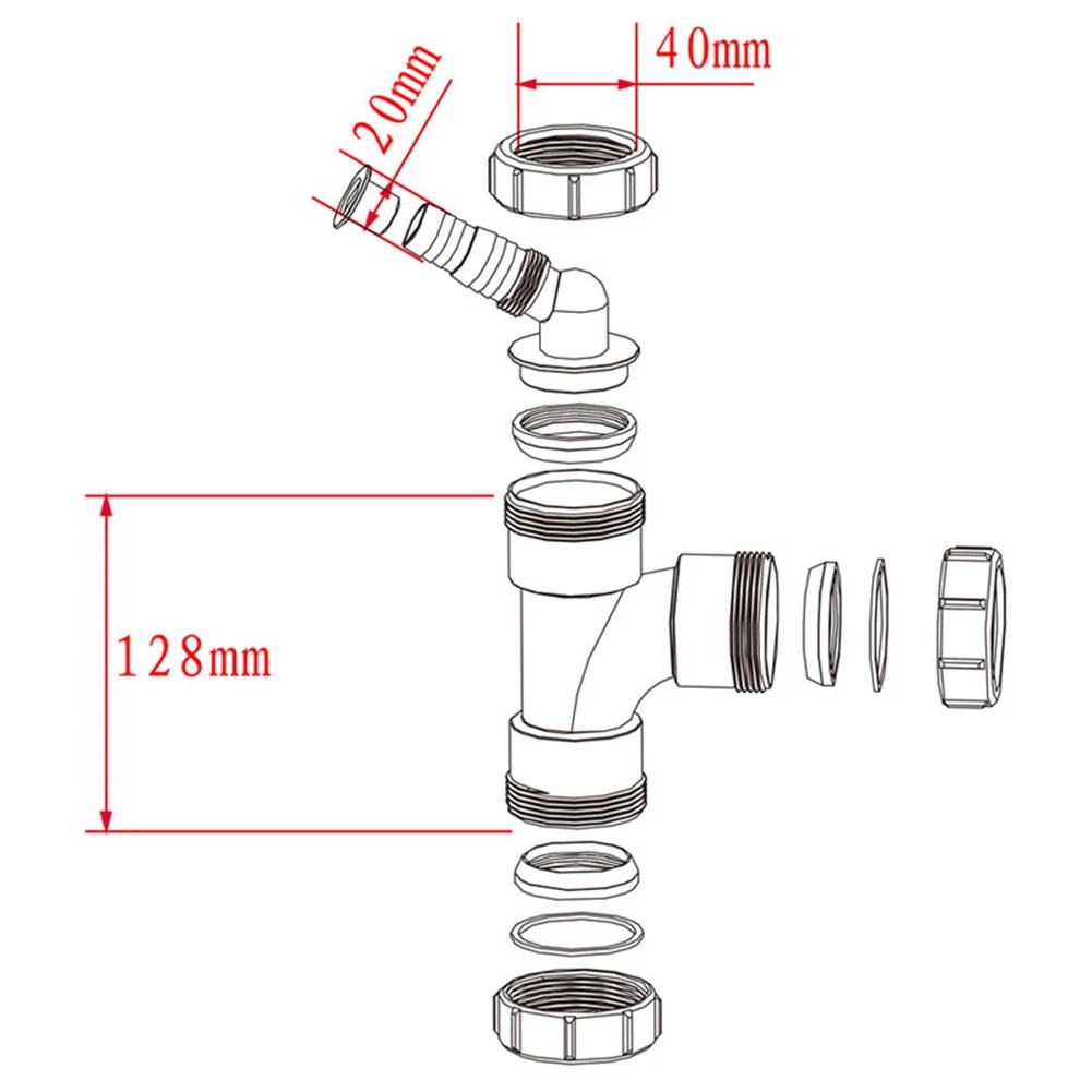 Straight Connecting Pipe 40mm Drain Pipe Efficient Drainage Design Essential Kitchen Component Long-lasting Performance