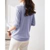 Demana Women's Silk-Wool Blend Half-Open Collar Knit Top