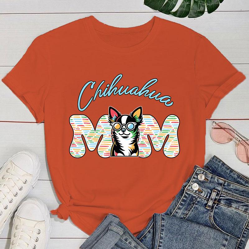 

Mother s Day T shirt Chihuahua Mom Short Sleeve Print T Shirts Women Causal Harajuku Tops Funny T Shirt 4XL