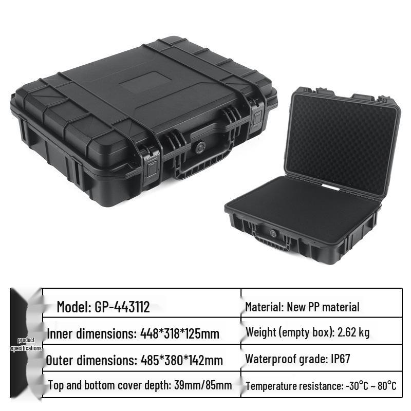 Large IP67 Waterproof Protective Tool Case with Sponge Insert