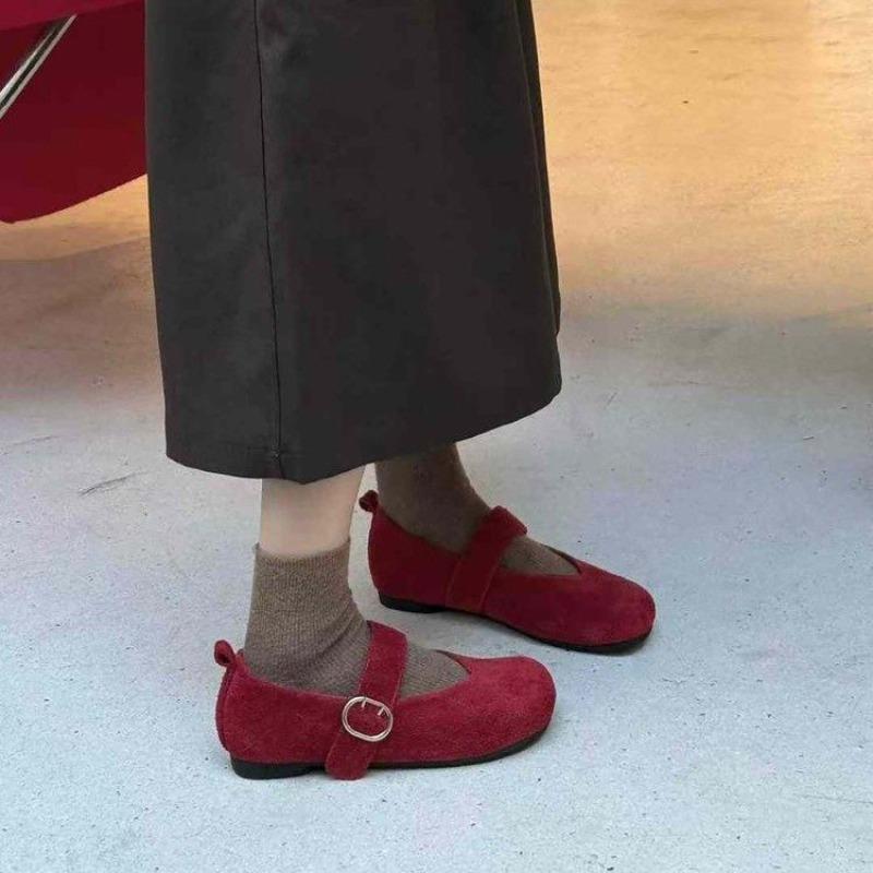 Fashion French Soft Sole Temperament Mary Jane Doudou Shoes Women's 2025 Autumn New Versatile Retro Slip-on Single Shoes