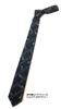[HANG OVER] Made in Japan Cat & Musical Staff Pattern 6cm Wide Cotton Tie (Black)