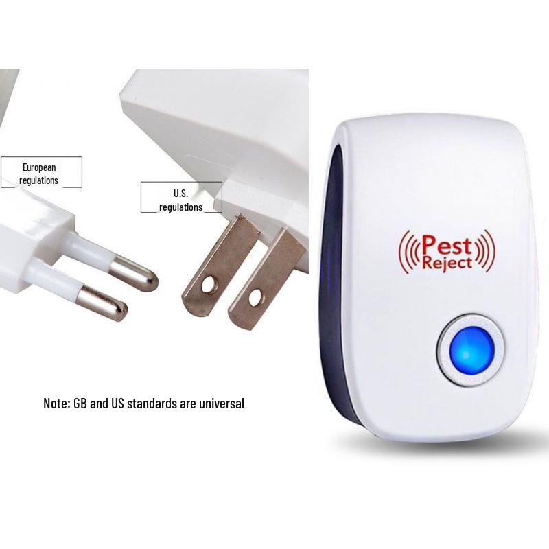 

Ультразвуковой отпугиватель мышей и насекомых с ночником – Без излучения US Standard Device Only белый