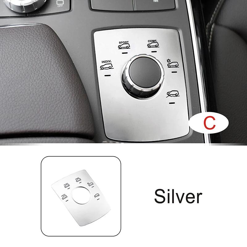 For Mercedes Benz ML W166 GL X166 GLS GLE Car Console Sport Driving Mode Button Panel Cover Sticker Interior Accessories Decals