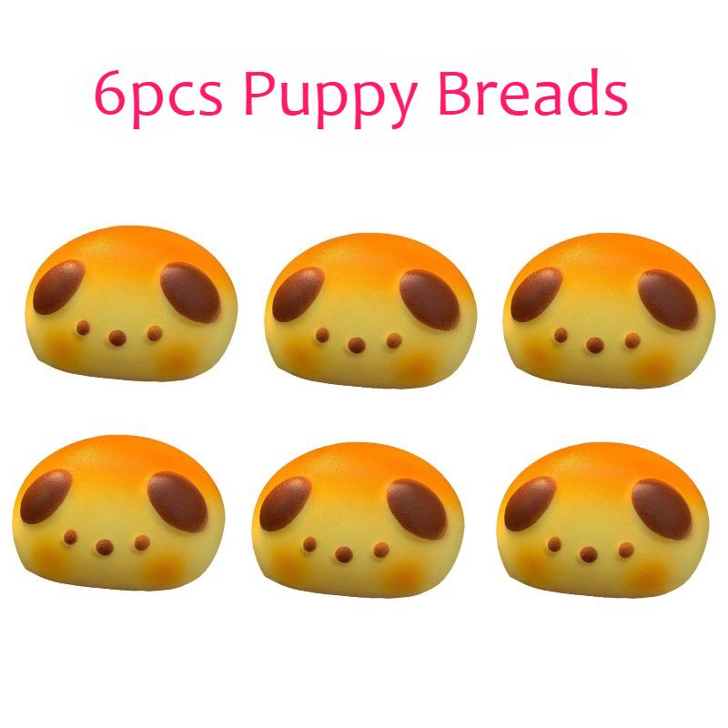 Squishy Cute Puppy Bread Press Toys Plush Artificial Food Counter Stress Fidgets Toys Slow Rebound Relieve Stress Toy For Friends