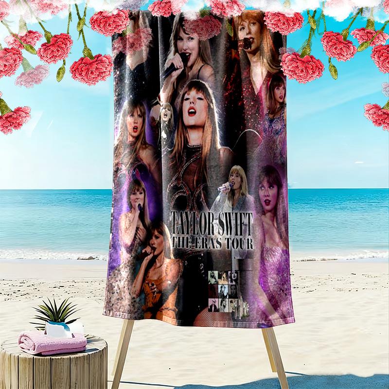 Taylor Print Strandtuch, Großes Weiches Schnelltrocknendes Handtuch für Strand Camping Schwimmen