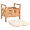 Vidaxl Bench With Storage, 49X48X49 Cm, Solid Walnut Wood
