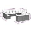 VidaXL Garden Lounge Set with Cushions 11 Pcs, Patio Sofas, Patio Furniture Set, Outdoor Furniture, Beige 3254255