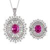 Accessories Necklaces Rings Jewelry Manufacturers Sets Red Blue Sunflower Designs High-end Women's