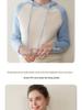 Women's High-End Color Block Hooded Cashmere Sweater - Loose, Thick, Raglan Sleeve Knitwear for Autumn/Winter Outerwear