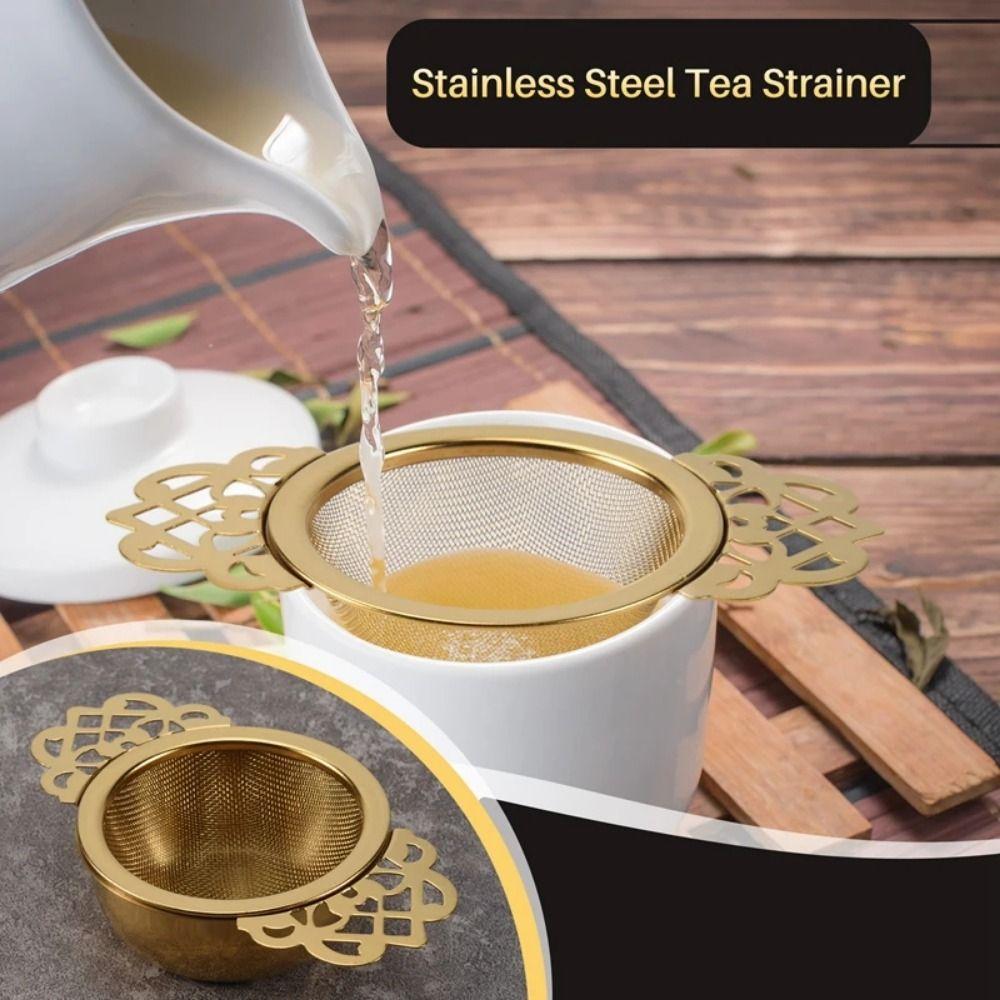 Easy Clean Hanging Tea Strainer Stainless Steel Tea Infuser with Drip Bowl  Restaurant